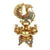 Artvarko Peacock Diya Table Oil Lamp Brass with Inlay Traditional Handmade Lamp for Temples Puja Festival Gifts & Home Dcor Height: 12 Inch view 1