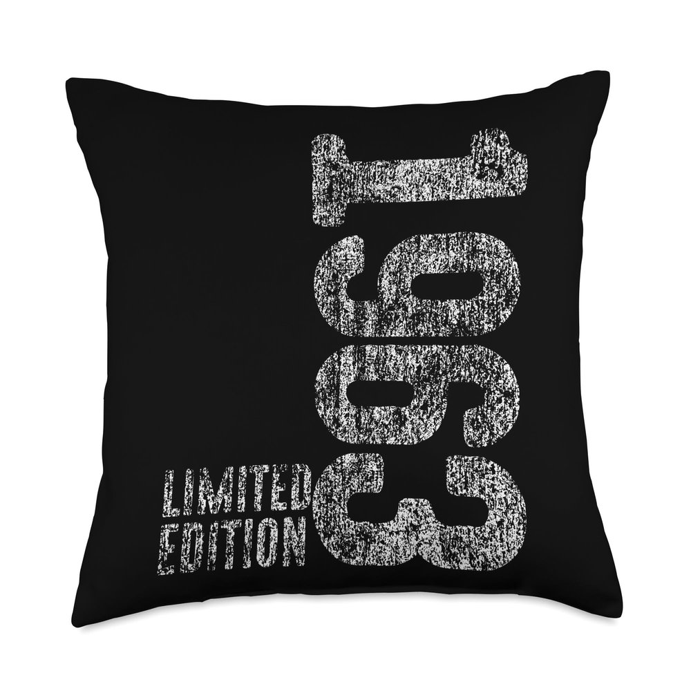 62nd Birthday Man Woman 62 Years 1963 Decorative Funny Gift Throw Pillow