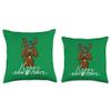 Chocolate Labrador Happy Pawlidays Cute Christmas Dog Lover Throw Pillow view 3