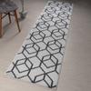 Custom Length, Non Slip Modern Geometric Carpet Runner Rug Mat for Entry Hallway Kitchen Laundry, 26 inch x 21 feet, Silver & Gray view 1