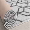 Custom Length, Non Slip Modern Geometric Carpet Runner Rug Mat for Entry Hallway Kitchen Laundry, 26 inch x 21 feet, Silver & Gray view 3