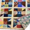 Handmade Patchwork Lap Quilt, Scrappy SofaThrow, Ready to Ship - 57-1/2 Wide x 71-1/2 Long view 2