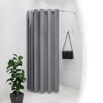 Etlegor Clothing Store Fitting Room, Simple Dressing Changing Room Stainless Steel Rail Wall Hanging Locker Room Used in Mall and Office Privacy Protection Save Space (Color : Gray, Size : 70x70cm)