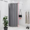 Clothing Store Fitting Room, Simple Dressing Changing Room Stainless Steel Rail Wall Hanging Locker Room Used In Mall And Office Privacy Protection Save Space ( Color : White , Size : 100x100cm ) view 2