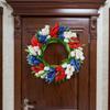 Artificial Tulip Wreath Door Front Wreath Flower Wreath Spring Wreath Wall Ornament for Outdoor Summer Home Decor - Red White Blue view 4