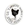 Stupell Industries Fresh Egg Co Vintage Sign Farm Chicken Circular Wall Plaque, 12" Diameter view 1