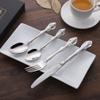RIS LAN Luxury Flatware Sets, Silverware Sets, 24-piece Elegant 18/10 Stainless Steel Silverware Set for Eating Home Kitchen Restaurant, Service Sets for 6, Dishwasher Safe (24pcs) (24pcs, Silver) view 3