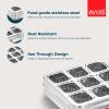 AVIAS 9 Square Stainless Steel Spice Box/Organizer with 9 Compartment/Masala Dani/Popula Dabba/Square Masala Box/Rust Resistant See-Through Lid with Unbreakable Acrylic Sheet/Design view 2