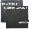 26" x 26" Cover Only Throw Pillowcase Reversible - Iron Grey: 2 PCS / 4 Sided. Luxurious, Microsuede/Microplush Fabric - Softest / High Thread Count - Washable - Outstanding Beauty & Comfy view 2