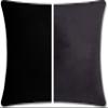 12" x 20" Throw Pillow - Stable Black: 2 PCS / 4 Sided. Luxurious Premium Down Feather Fill w/Reversible Cover Microsuede/Microplush Fabric. Forever Fluffy, Beautiful & Supportive. Soft & Comfy. view 1