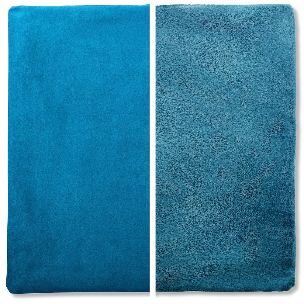 22" x 22" Cover Only Throw Pillowcase Reversible - Rodeo Blue: 2 PCS / 4 Sided. Luxurious, Microsuede/Microplush Fabric - Softest / High Thread CountWashable. Beautiful & Supportive. Soft & Comfy.