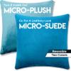 22" x 22" Cover Only Throw Pillowcase Reversible - Rodeo Blue: 2 PCS / 4 Sided. Luxurious, Microsuede/Microplush Fabric - Softest / High Thread CountWashable. Beautiful & Supportive. Soft & Comfy. view 3
