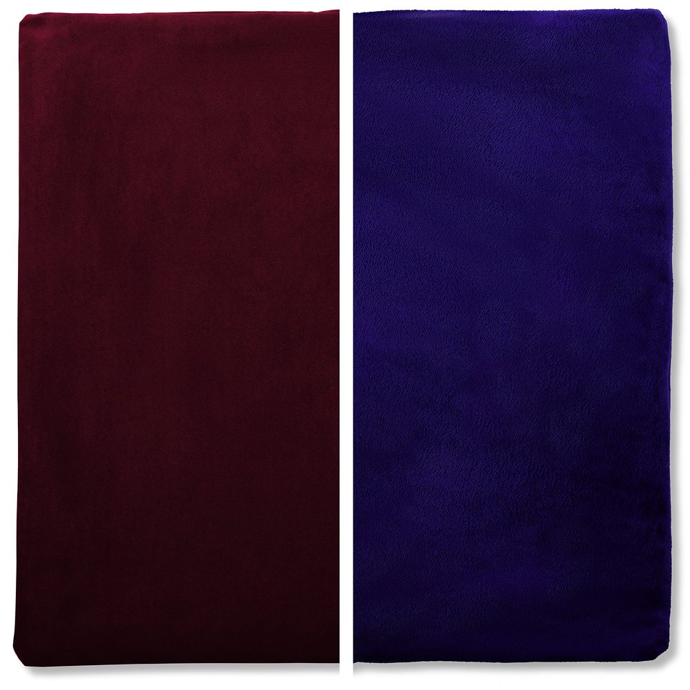 26" x 26" Cover Only Throw Pillowcase Reversible - Mauve Purple: 2 PCS / 4 Sided. Luxurious, Microsuede/Microplush Fabric - Softest / High Thread Count - Washable - Outstanding Beauty & Comfy