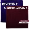 26" x 26" Cover Only Throw Pillowcase Reversible - Mauve Purple: 2 PCS / 4 Sided. Luxurious, Microsuede/Microplush Fabric - Softest / High Thread Count - Washable - Outstanding Beauty & Comfy view 2