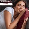 12" x 20" Throw Pillow - AZ Maroon: 2 PCS / 4 Sided. Luxurious Premium Down Feather Pillow with Reversible Cover Microsuede/Microplush Fabric. Forever Fluffy, Beautiful & Supportive. Soft & Comfy. view 4