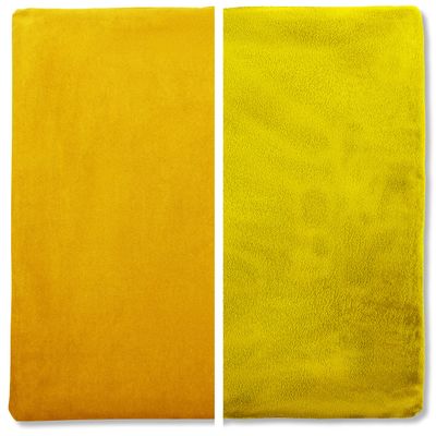 22" x 22" Cover Only Throw Pillowcase Reversible - Gold Rush: 2 PCS / 4 Sided. Luxurious, Microsuede/Microplush Fabric - Softest / High Thread Count - Washable - Outstanding Beauty & Comfy