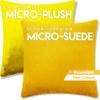 22" x 22" Cover Only Throw Pillowcase Reversible - Gold Rush: 2 PCS / 4 Sided. Luxurious, Microsuede/Microplush Fabric - Softest / High Thread Count - Washable - Outstanding Beauty & Comfy view 3