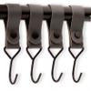 Brute Strength Leather Straps with Multiple Hooks - Mommy Hook, Stroller Clip, Bag Hook - Gray - Full Grain Leather view 1