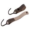Brute Strength Leather Straps with Multiple Hooks - Mommy Hook, Stroller Clip, Bag Hook - Gray - Full Grain Leather view 4