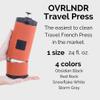 BruTrek by Planetary Design OVRLNDR Travel Coffee French Press, 24 fl.oz, Double Wall Insulated, Easy To Clean Removable Bottom, No Spill Lid, On The Go Coffee Brewing (Snowflake White) view 4