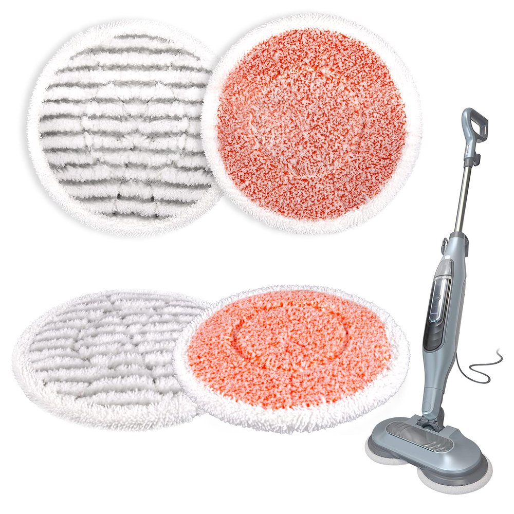 CHAIN PEAK (4 Pack) S8001 S7000AMZ Mop Pads for Shark S8001, S7000, S7000AMZ, S7001, S7201, XKITP7000, S7000 Series S7001TGT Steam & Scrub All-in-One Scrubbing Mop, Heavy Duty Scrubbing Pad