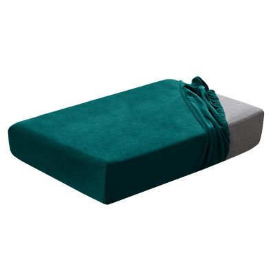 ZYXFYY Sofa Seat Cushion Covers Set, Sofa Cushion Slipcovers Stretch Velvet, Couch Cushion Cover Replacement for Individual Cushion with Elastic Fabric (Turquoise Blue,2 Seater)