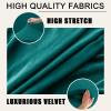 ZYXFYY Sofa Seat Cushion Covers Set, Sofa Cushion Slipcovers Stretch Velvet, Couch Cushion Cover Replacement for Individual Cushion with Elastic Fabric (Turquoise Blue,2 Seater) view 4
