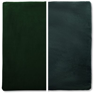 18" x 18" Cover Only Throw Pillowcase Reversible - Ramona Green: 2 PCS / 4 Sided. Luxurious, Microsuede/Microplush Fabric - Softest / High Thread CountWashable. Beautiful & Supportive. Soft & Comfy.