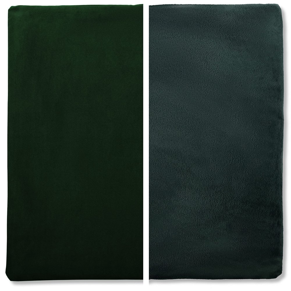 18" x 18" Cover Only Throw Pillowcase Reversible - Ramona Green: 2 PCS / 4 Sided. Luxurious, Microsuede/Microplush Fabric - Softest / High Thread CountWashable. Beautiful & Supportive. Soft & Comfy.