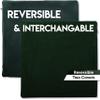 18" x 18" Cover Only Throw Pillowcase Reversible - Ramona Green: 2 PCS / 4 Sided. Luxurious, Microsuede/Microplush Fabric - Softest / High Thread CountWashable. Beautiful & Supportive. Soft & Comfy. view 2