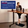 Sit-Stand SmartMat: Patented One Foot Moveable Premium Ergonomic Anti-Fatigue Foam & Gel Mat for Adjustable-Height Office Desks, Kitchen Floors, and Home, Made in USA, Charcoal Black for Hard Surfaces view 2