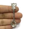 Victorian Style Boxer Dog Head Salt Spoon/Salt Spoon Pendant with Ruby Stone 925 Sterling Sliver (Salt Spoon) view 4