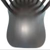 24" Solid Wood Black Windsor Swivel Counter Height Barstool with Straight Cut Leg Fully Assembled Lightly Distressed view 4