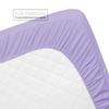 3PCs Bedding Sheet Set 400 Thread Count, 1 Piece Fitted Sheet 22" Deep Pocket All-Around Elastic and 2 Piece Pillowcases, Soft & 100% Egyptian Quality Cotton-Lavender Solid,Full-XL Size. view 3