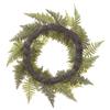 SilksAreForever 24" Artificial Mixed Fern Leaf Wreath -Green (Pack of 2) view 2