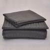3PCs Bedding Sheet Set 400 Thread Count, 1 Piece Fitted Sheet 22" Deep Pocket All-Around Elastic and 2 Piece Pillowcases, Soft & 100% Egyptian Quality Cotton-Dark Grey Stripe,Full-XL Size. view 1