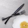 24-Piece Stainless Steel Flatware Set Mirror Polishing Black, Serive for 6 , Modern Silverware Set Include Knife/Fork/Spoon & Long Teaspoon Dishwasher Safe Cutlery view 2