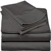 3PCs Bedding Sheet Set 400 Thread Count, 1 Piece Fitted Sheet 22" Deep Pocket All-Around Elastic and 2 Piece Pillowcases, Soft & 100% Egyptian Quality Cotton-Dark Grey Solid,Twin Size. view 1