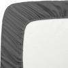 3PCs Bedding Sheet Set 400 Thread Count, 1 Piece Fitted Sheet 22" Deep Pocket All-Around Elastic and 2 Piece Pillowcases, Soft & 100% Egyptian Quality Cotton-Dark Grey Solid,Twin Size. view 3