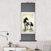 DBXOKKFCC Chinese Scroll Wall Art Feng Shui Paintings Chinese Wall Mural Scroll Painting Chinese Horse Scroll Painting Wall Decor Hanging Art Drawing Feng Shui Decorative Painting(140 * 45cm) view 2