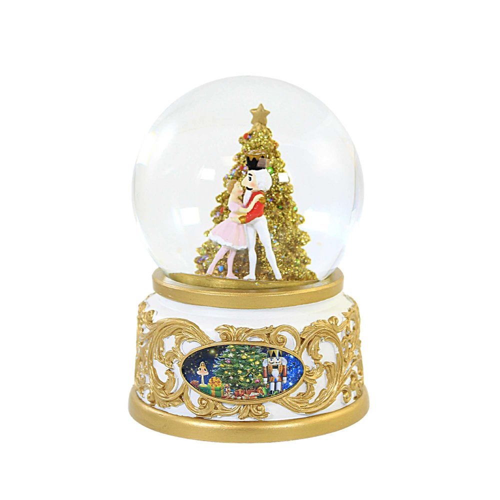 Roman 6" Musical Nutcracker Glitter Dome Christmas Snow Globe Tabletop Decor