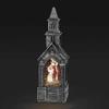 Roman 10.75" Gray Swirl Church with Holy Family LED Christmas Tabletop Decor view 2