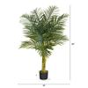 4 Double Stalk Golden Cane Artificial Palm Tree view 2