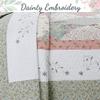 Embroidered Floral Scalloped Edge 100% Cotton Real Patchwork Quilt Bedding Set, Reversible Coverlet, Bedspread(Rose Tea, Queen - 3 Piece) view 3