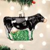 Old World Christmas Black Dairy Cow Glass Blown Ornament for Christmas Tree, Handcrafted Holiday Decoration, Farm Animal Collection view 4
