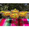 Unknown1 Mexican Hand Blown Glass Set of 4 Glasses Confetti Rock (16 Oz) Multi Color view 3