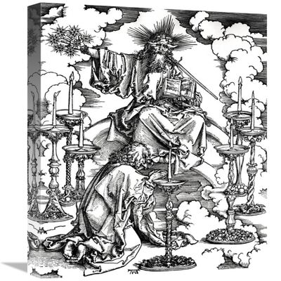 22 in. Vision of The Seven Candlesticks Art Print - Albrecht Durer