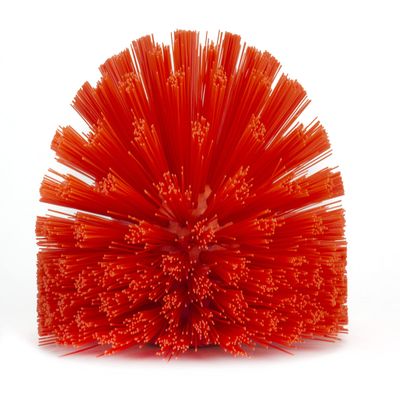 SPARTA Industrial Tank Brush Head Pipe Brush Head, Drain Brush with 3/4" Thread Hole (Handle Not Included) for Commercial Use, Plastic, 5.7 Inches, Orange