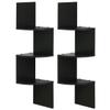 3 Tier Wall Mount Floating Corner Radial Shelf, Espresso - Set of 2 view 1