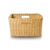 The Basket Lady Tall Rectangular Wicker Storage Basket, Small, 16.5 in L x 10.5 in W x 10.5 in H, Sandstone view 3